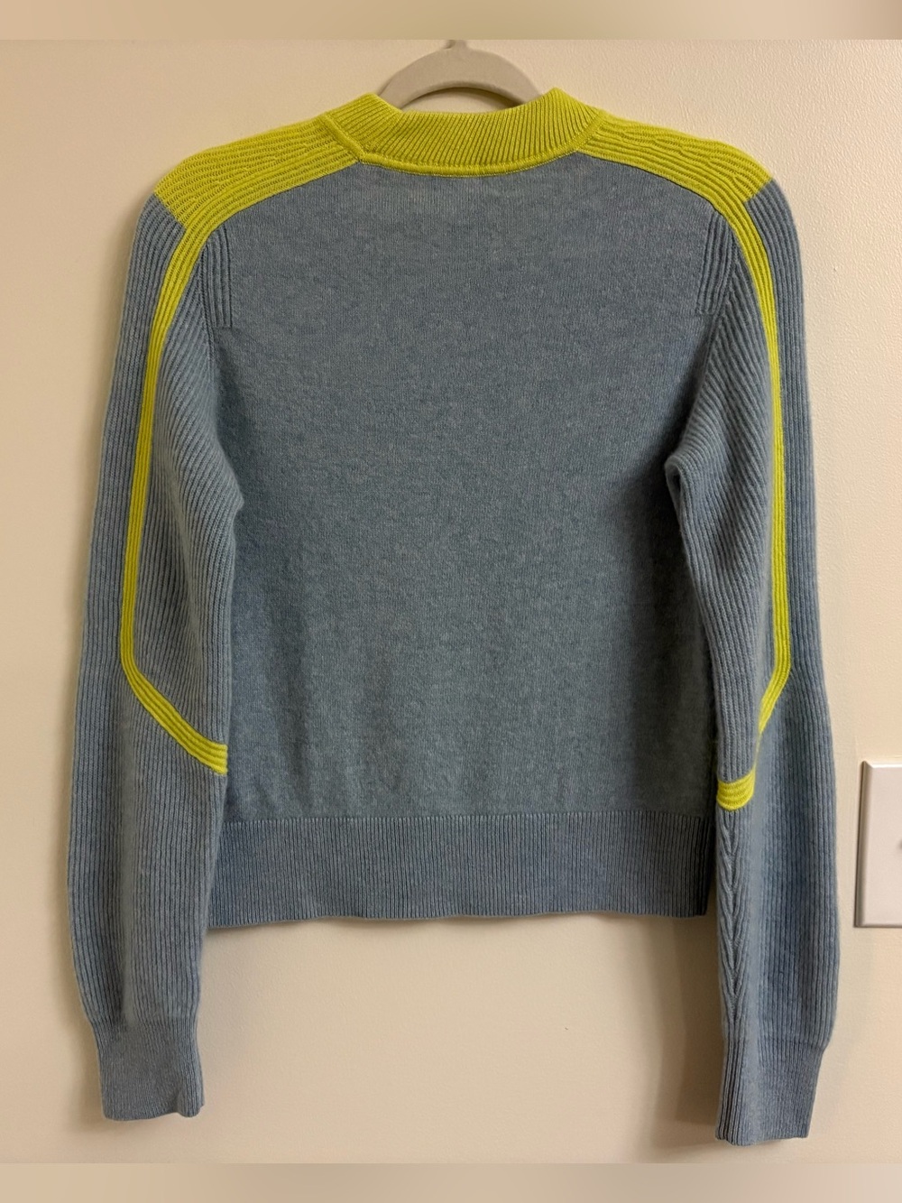 rag & bone Logan 100% Cashmere Ski Crew Sweater Seafoam Blue Small - Picture 6 of 11